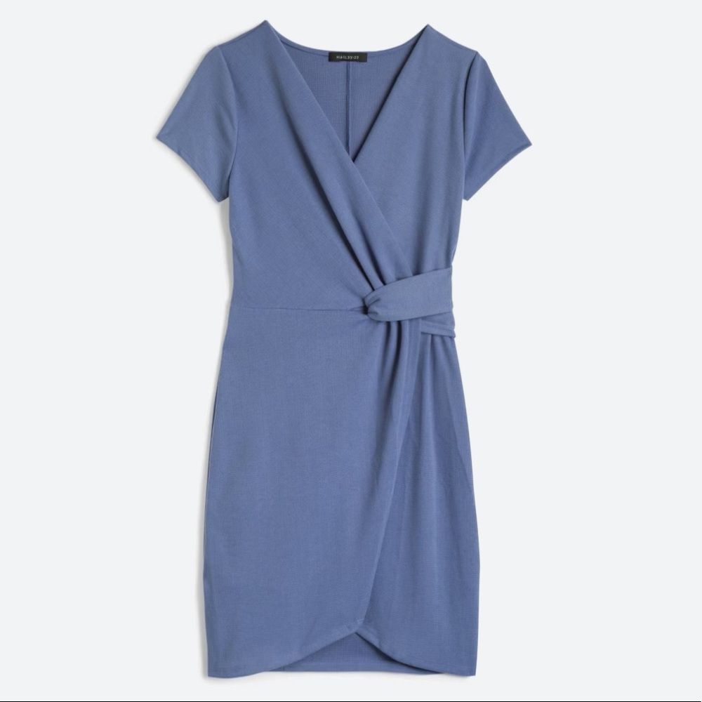 Hail3y:23 blue wrap dress